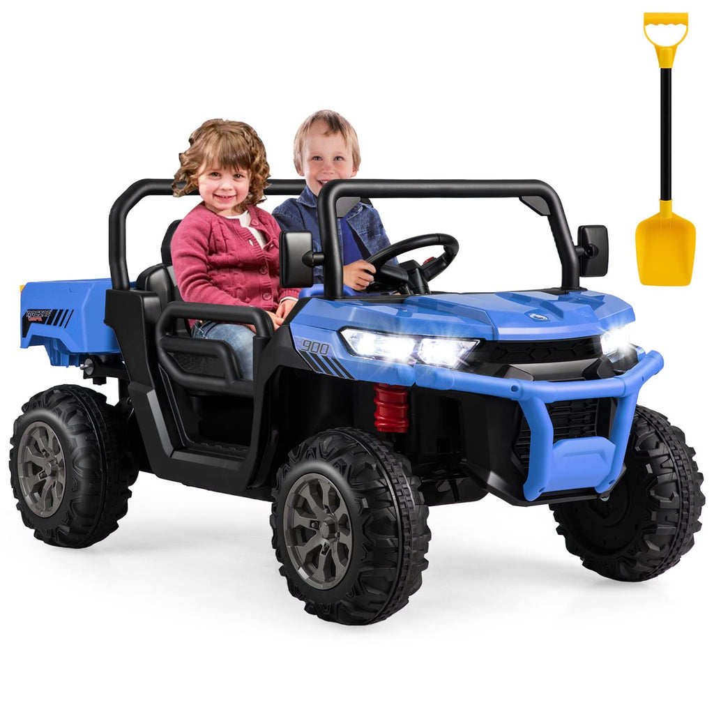 2-Seater Ride on Car, Dump Truck w/ Remote Control - Costzon