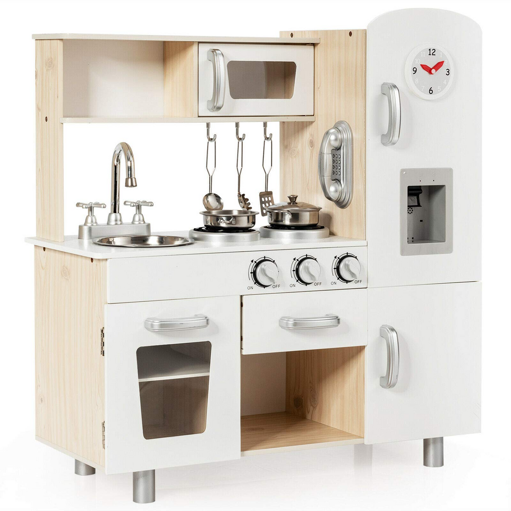 Wooden Pretend Cooking Playset  - Costzon