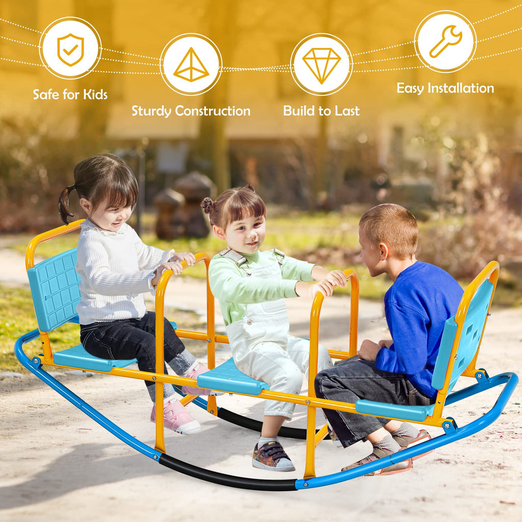 Kids Seesaw Swivel Teeter Totter Playground Equipment - Costzon
