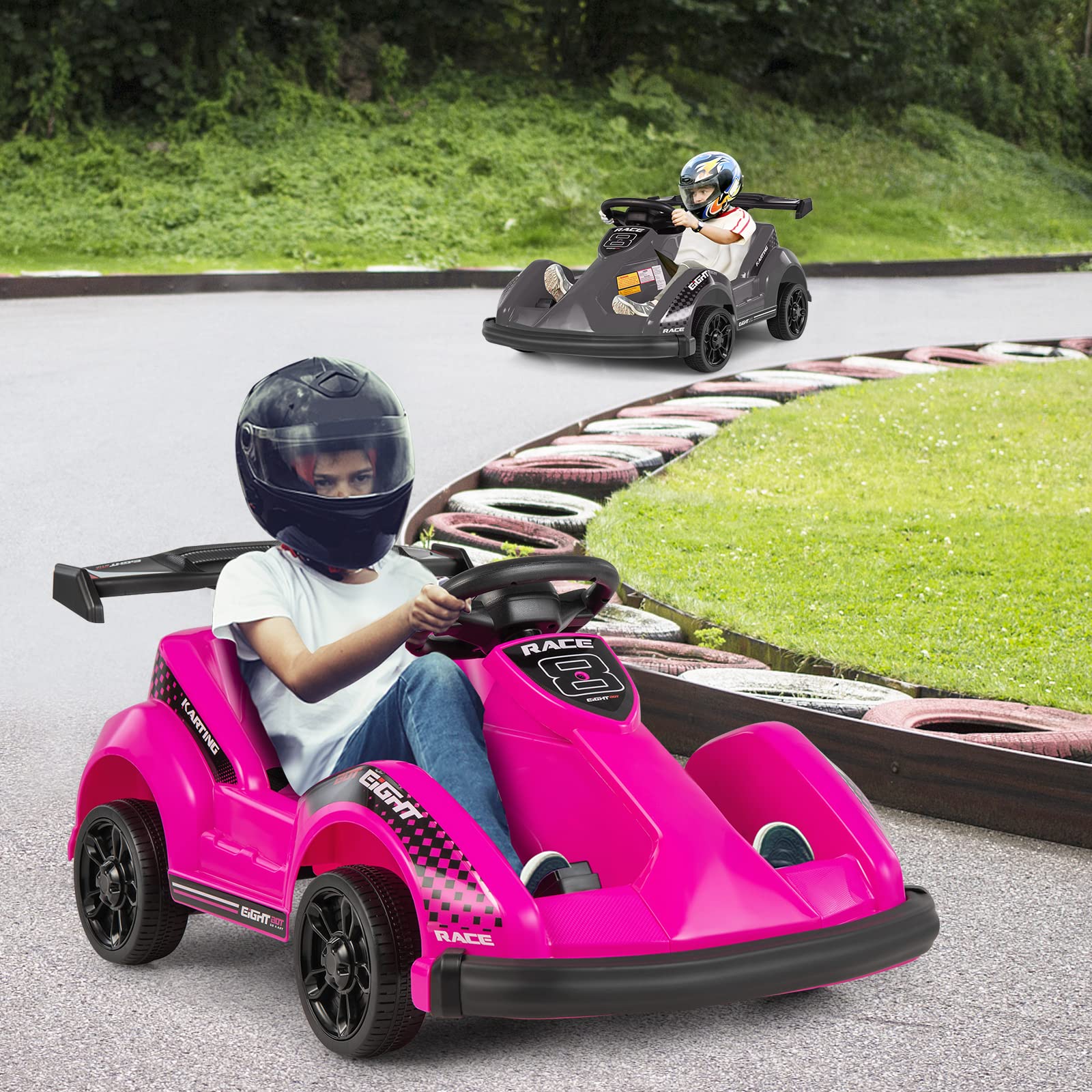 More Ride Cart Costzon Ride on Car, Go Cart for Kids with Remote Control, Safety Belt ...