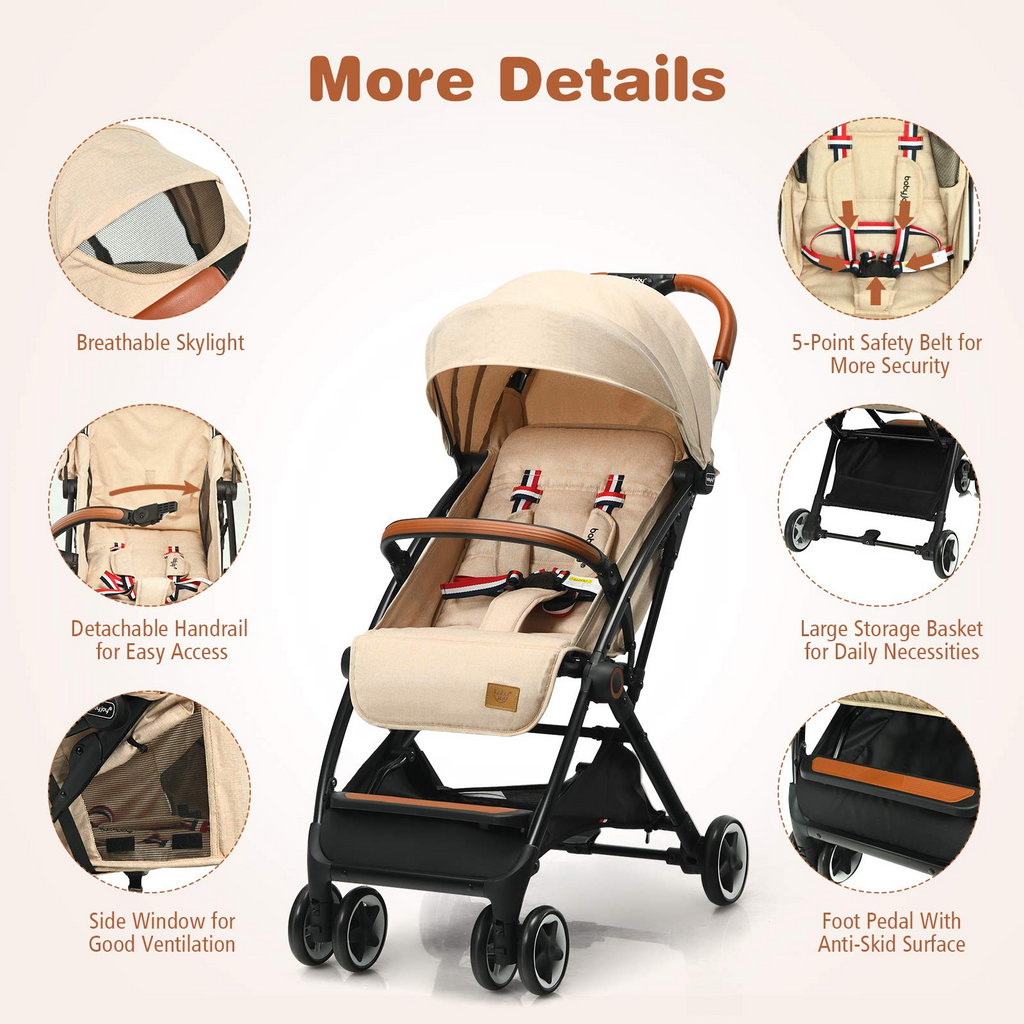  Compact Toddler Travel Stroller for Airplane - Costzon