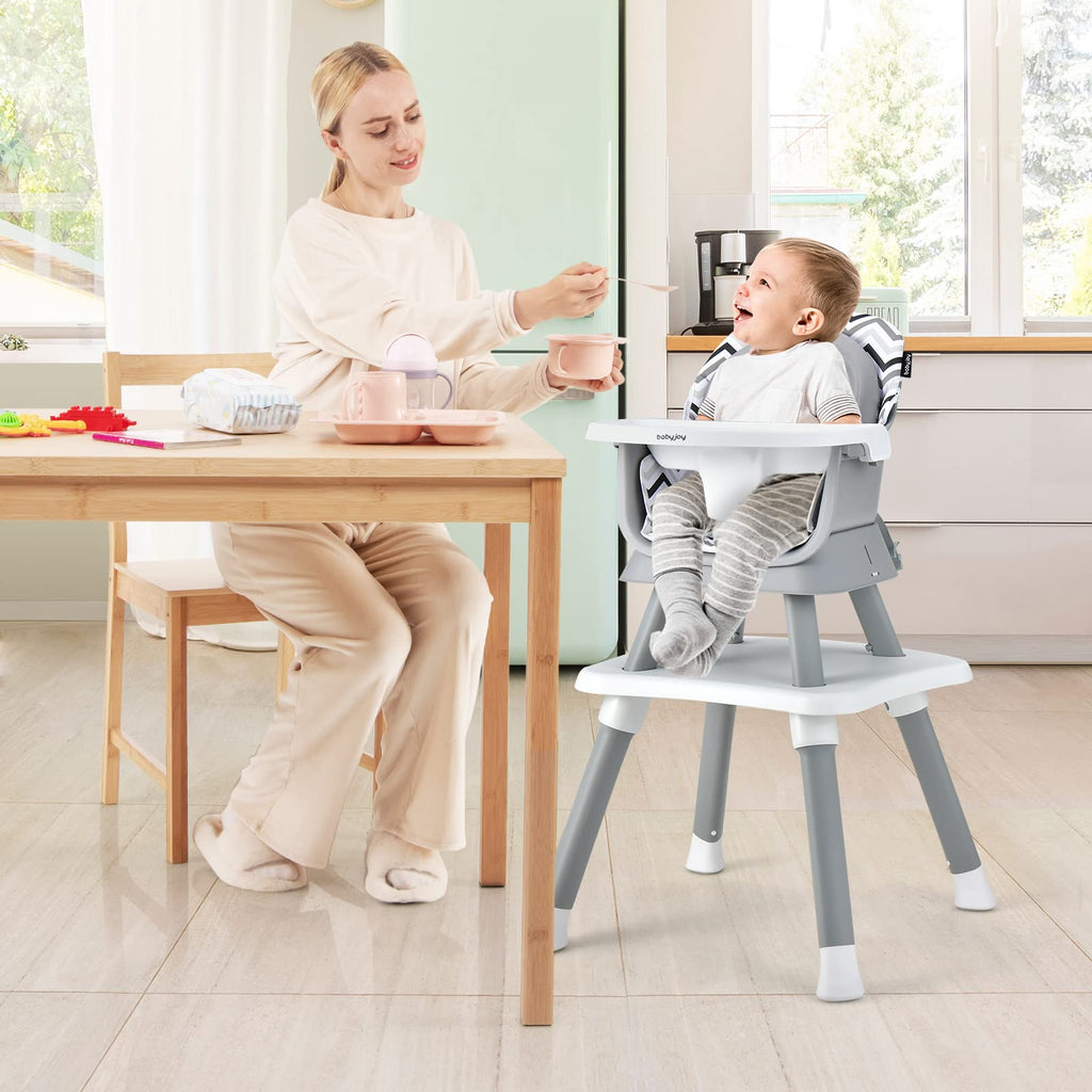 Baby High Chair, 8 in 1 Convertible Highchair for Babies & Toddlers - Costzon