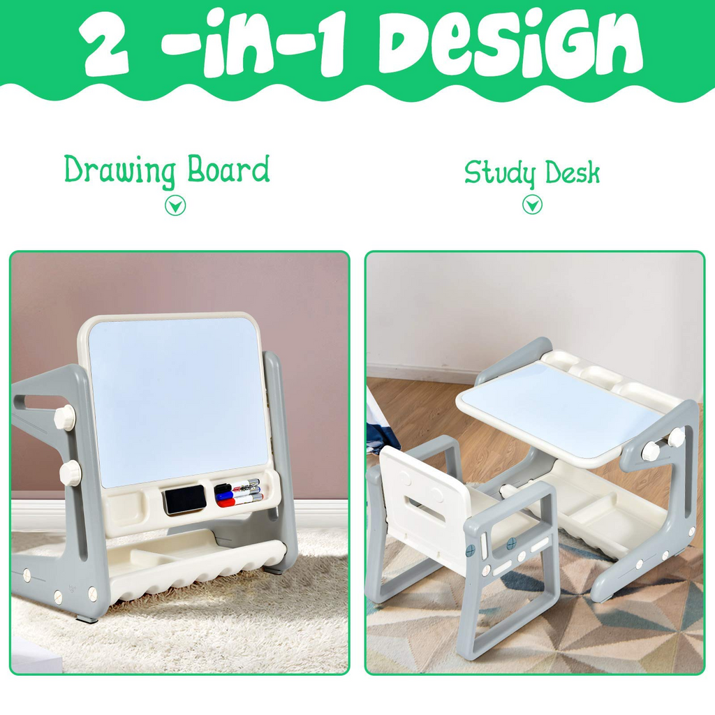 2 in 1 Kids Table & Chair - Costzon