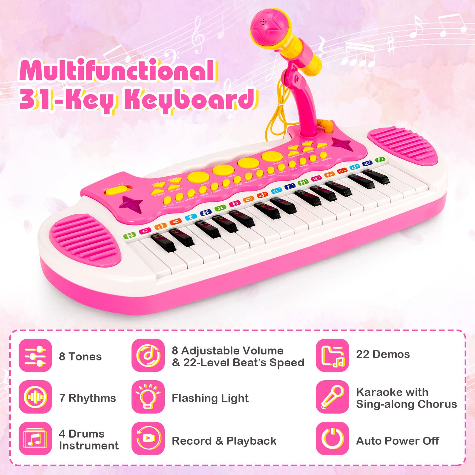 Costzon 31-Key Kids Piano Keyboard ToyCostzon 31-Key Kids Piano Keyboard Toy  
