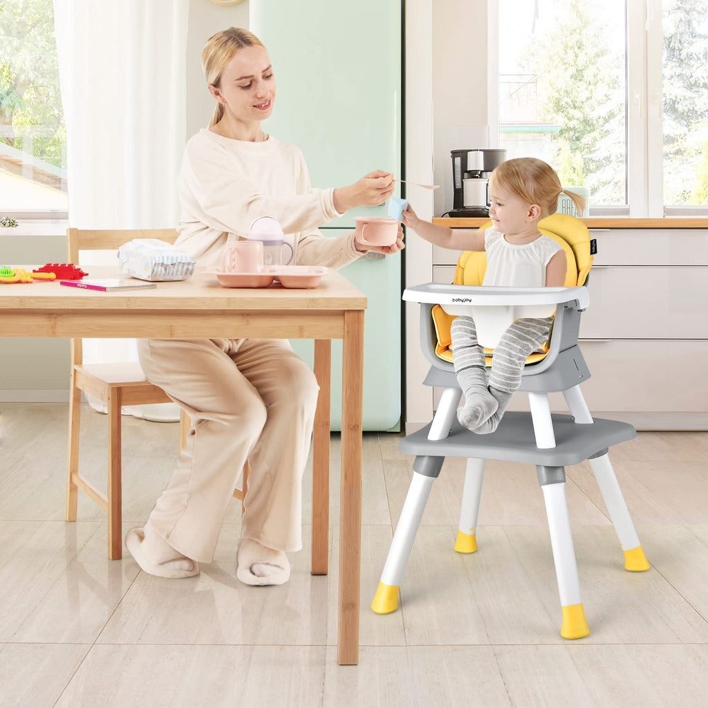 Baby High Chair, 8 in 1 Convertible Highchair for Babies & Toddlers - Costzon