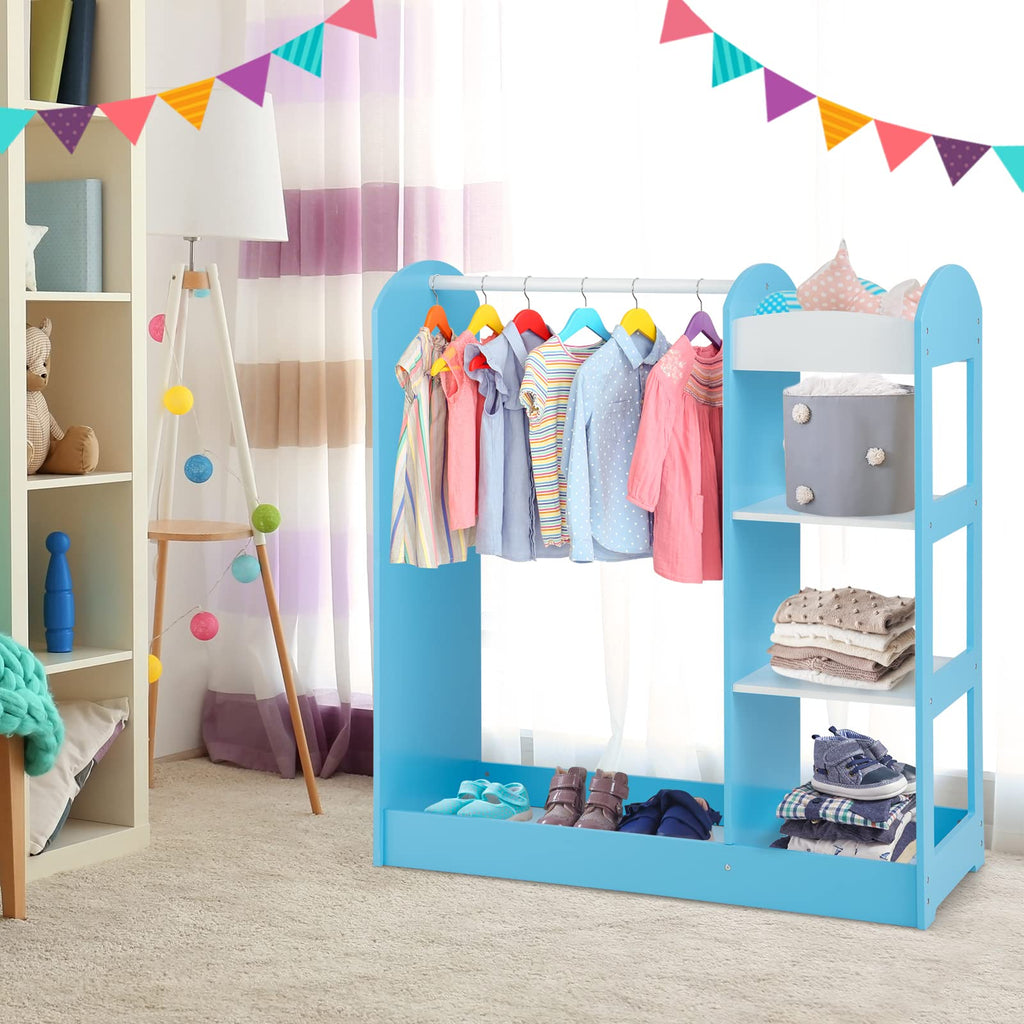 Kids Dress up Storage with Mirror - Costzon