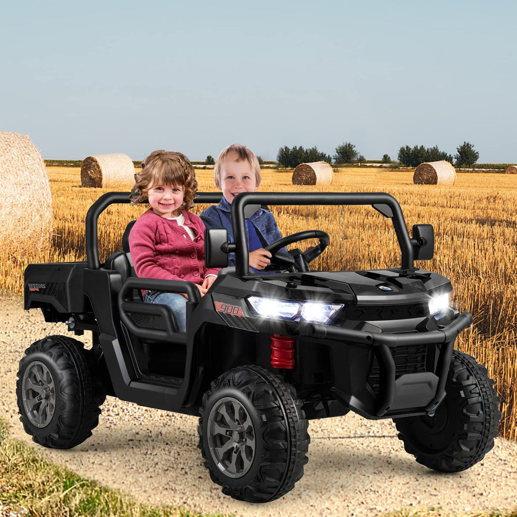 2-Seater Ride on Car, Dump Truck w/ Remote Control - Costzon