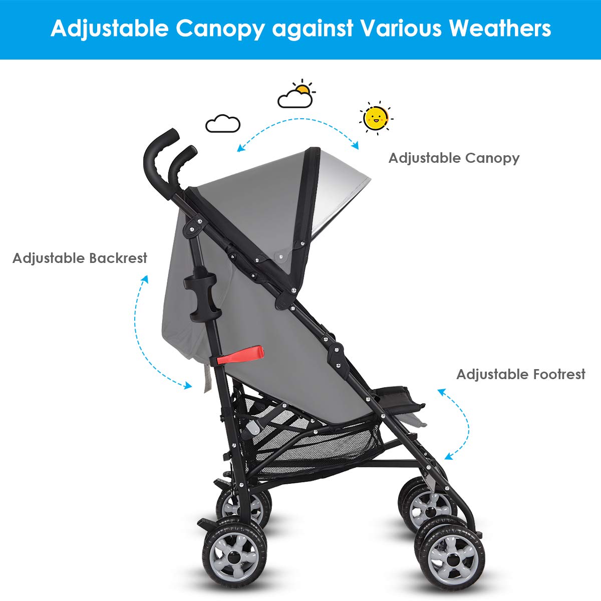 BABY JOY Lightweight Stroller Compact Travel Stroller Infant Strolle costzon