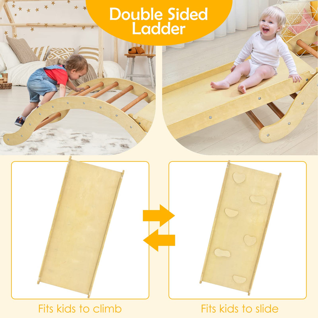 Climbing Ladder for Toddler with Ramp/Padding - Costzon