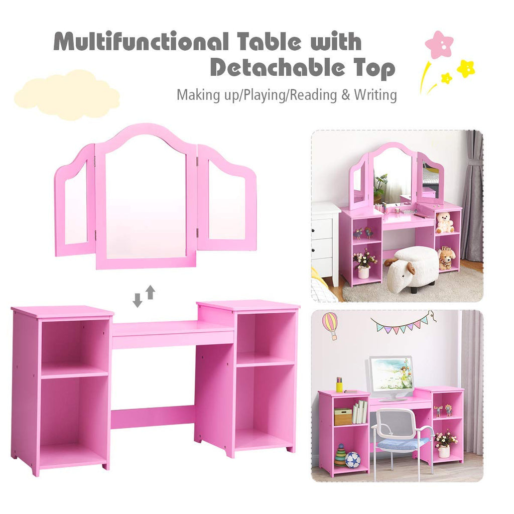 aPrincess Makeup Dressing Table - Costzon