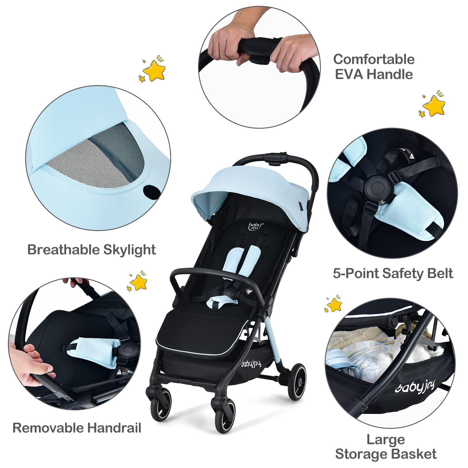 Baby joy top stroller lightweight