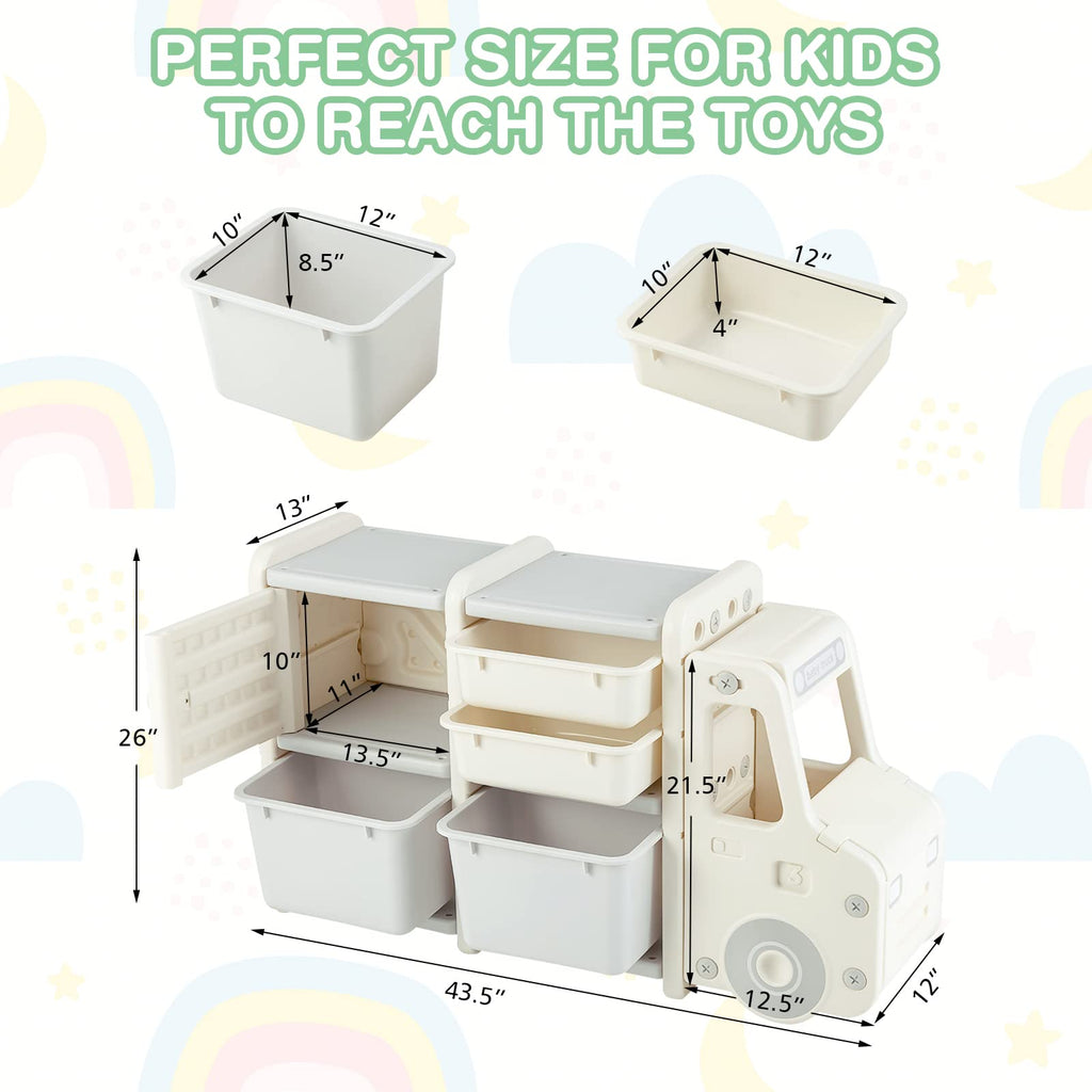 Kids Toy Storage Organizer with 2 Large Bins - Costzon