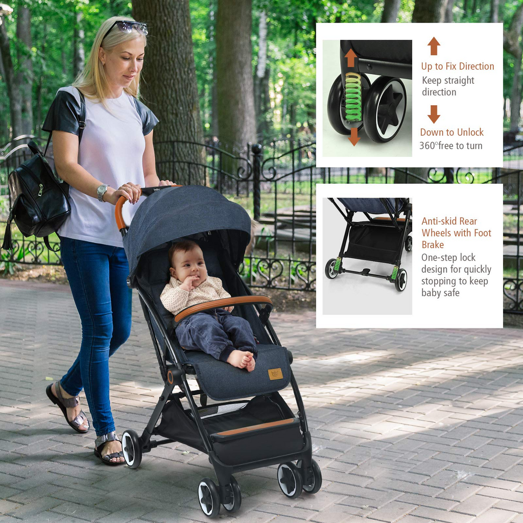  Compact Toddler Travel Stroller for Airplane - Costzon