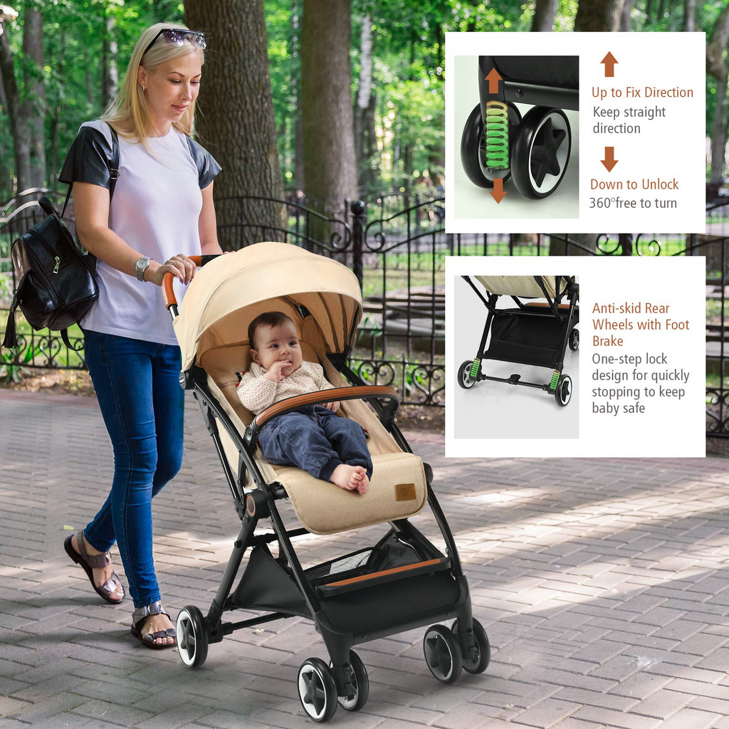  Compact Toddler Travel Stroller for Airplane - Costzon