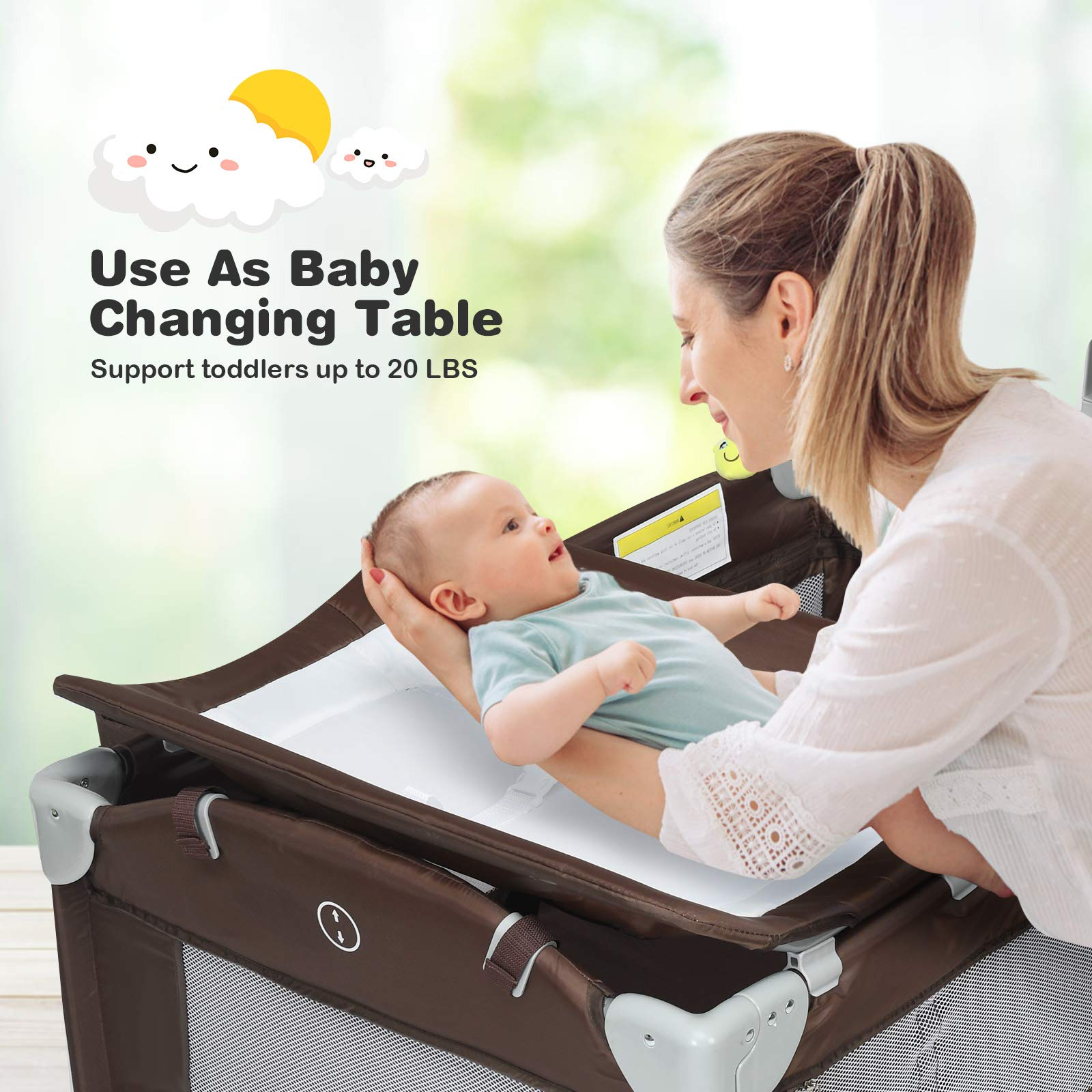 Baby joy portable 2024 baby bedside sleeper