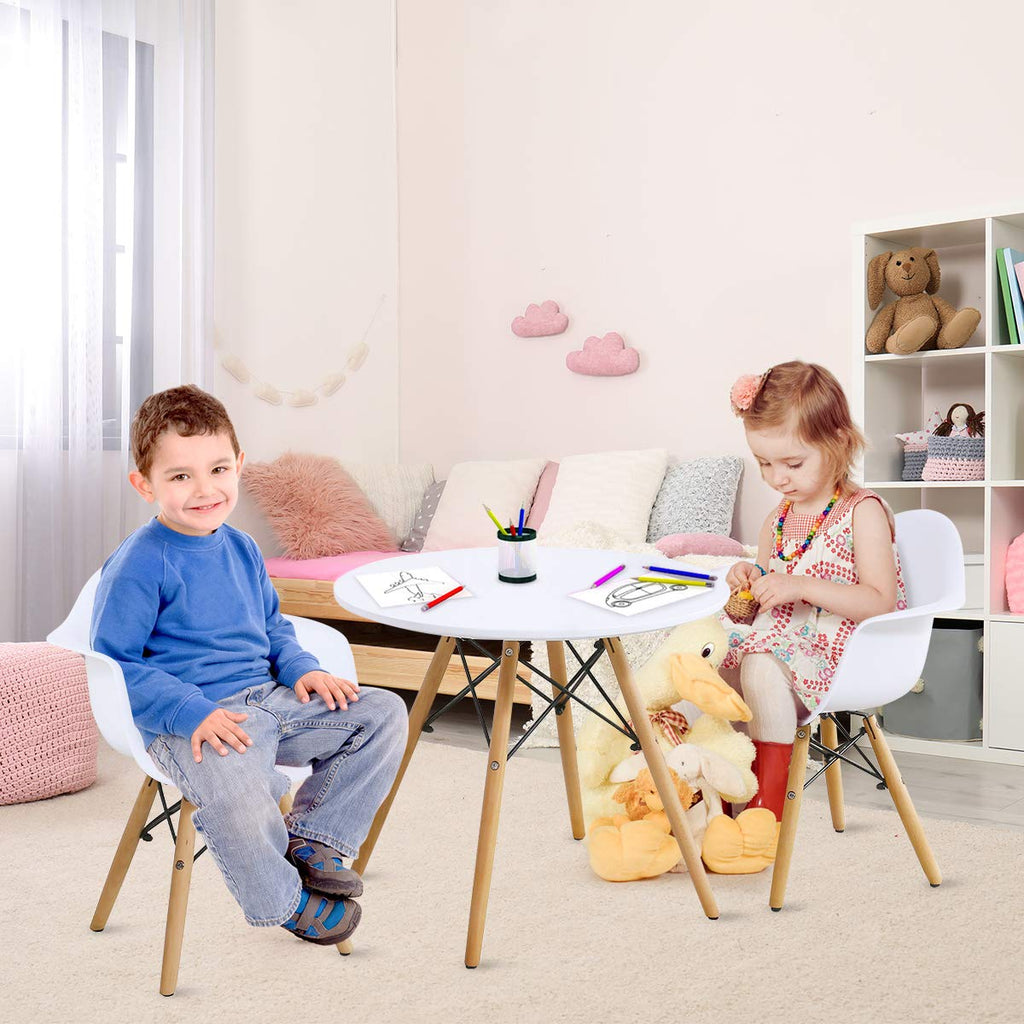 Round Table with Armchairs for Toddler Children - Costzon