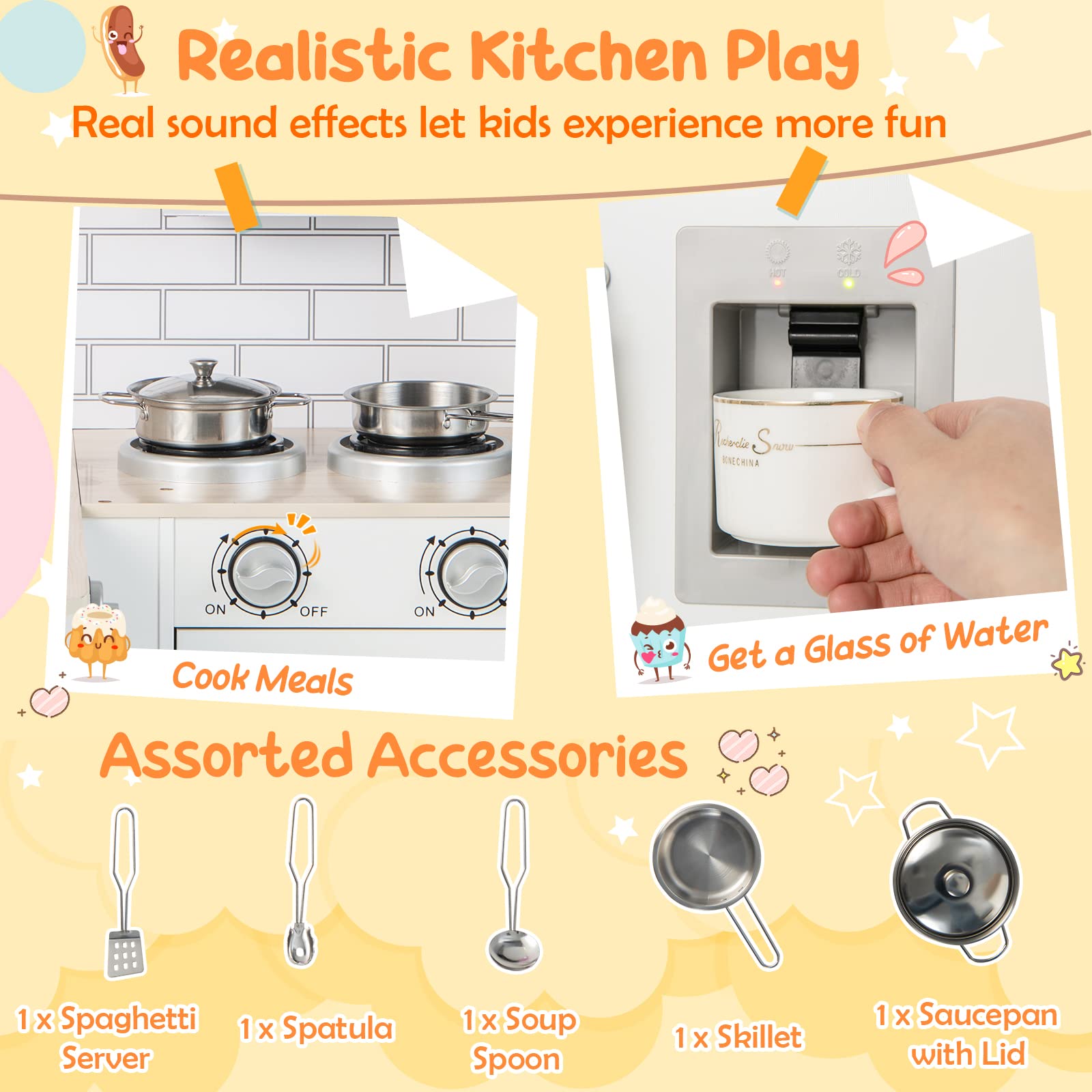 Kids Corner Kitchen Playset - Costzon