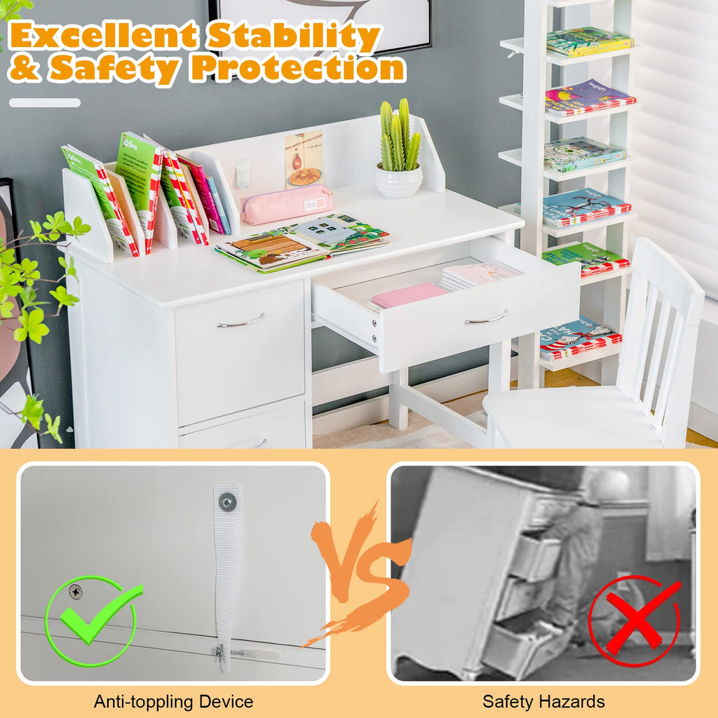 Kids Desk and Chair Set - Costzon