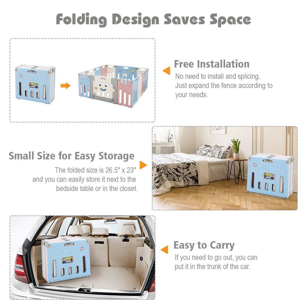 Costzon Foldable Baby Playpen