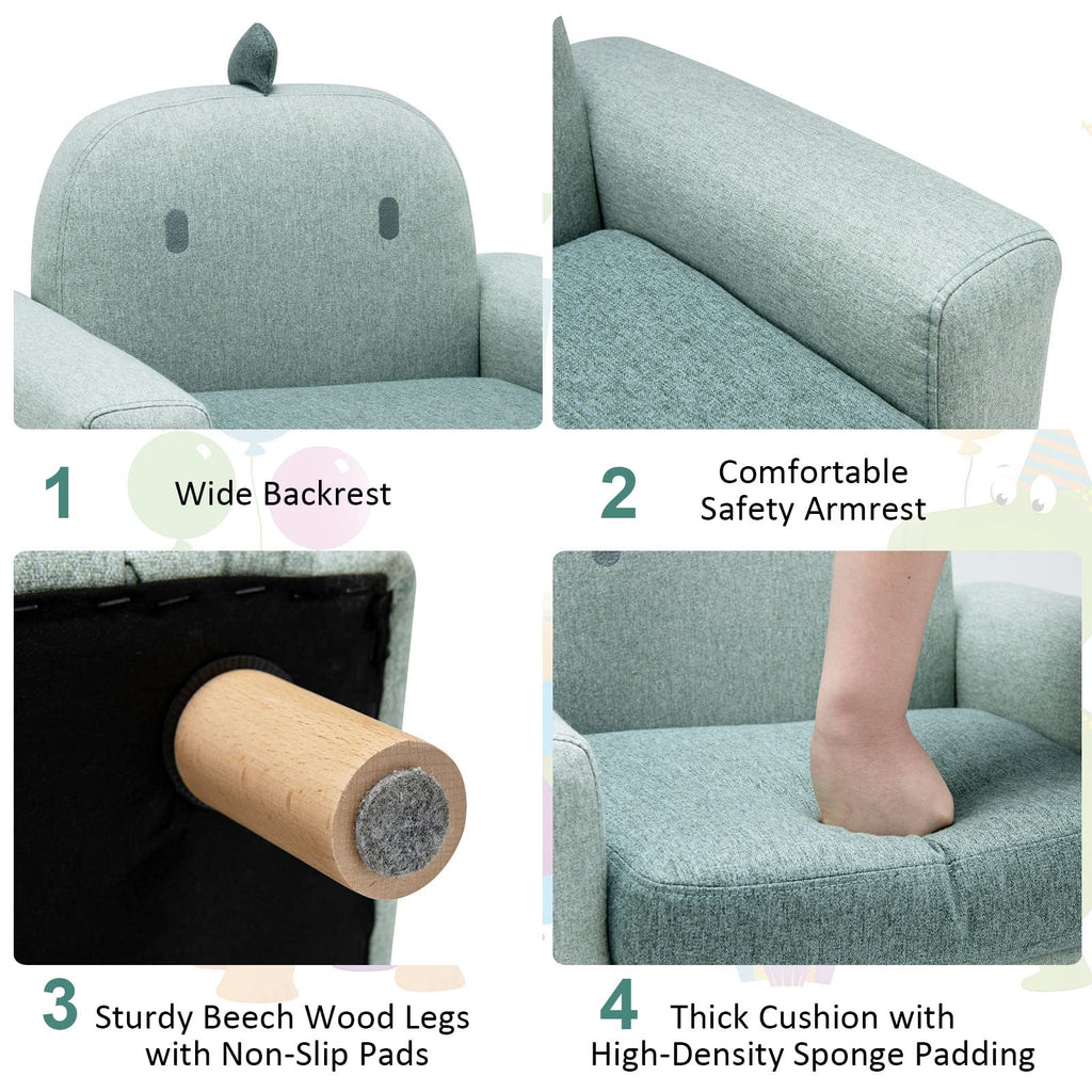 Cute Kids Sofa,Green - Costzon