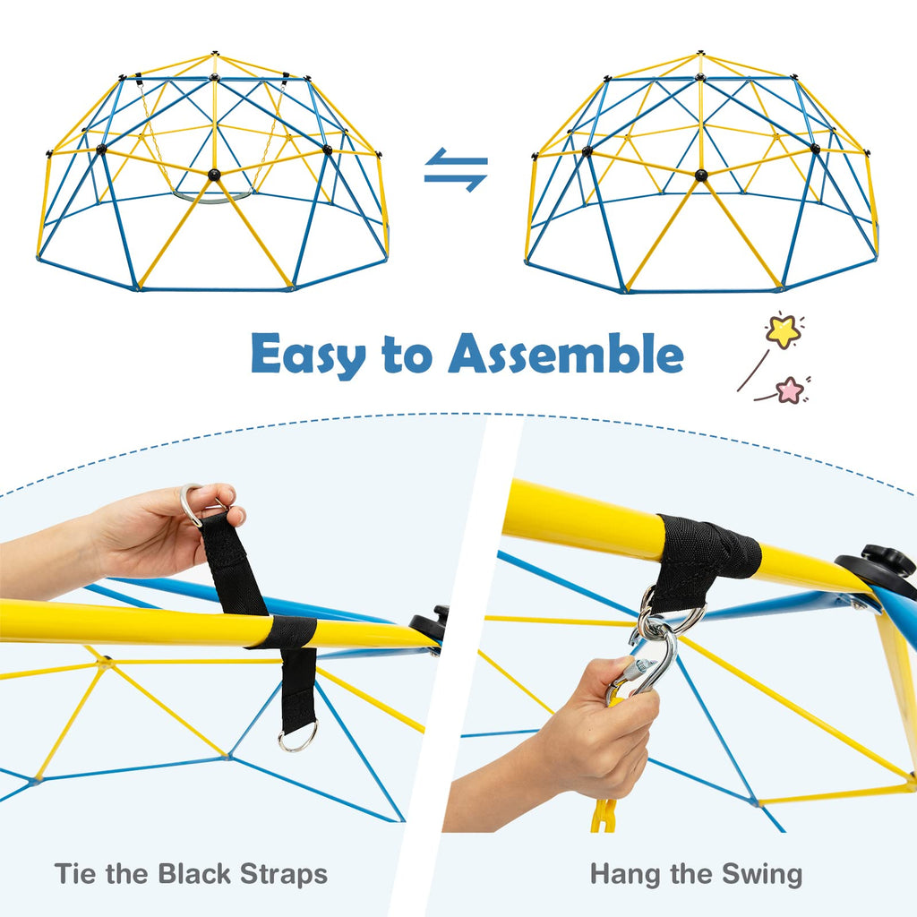 10FT Outdoor Jungle Gym Monkey Bar Climbing Toys for Toddlers - Costzon