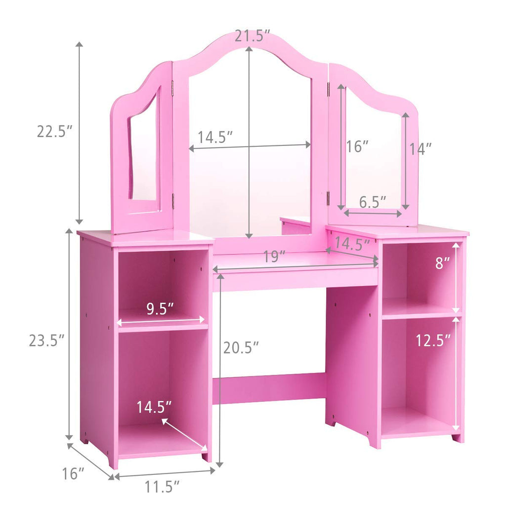 Princess Makeup Dressing Table - Costzon