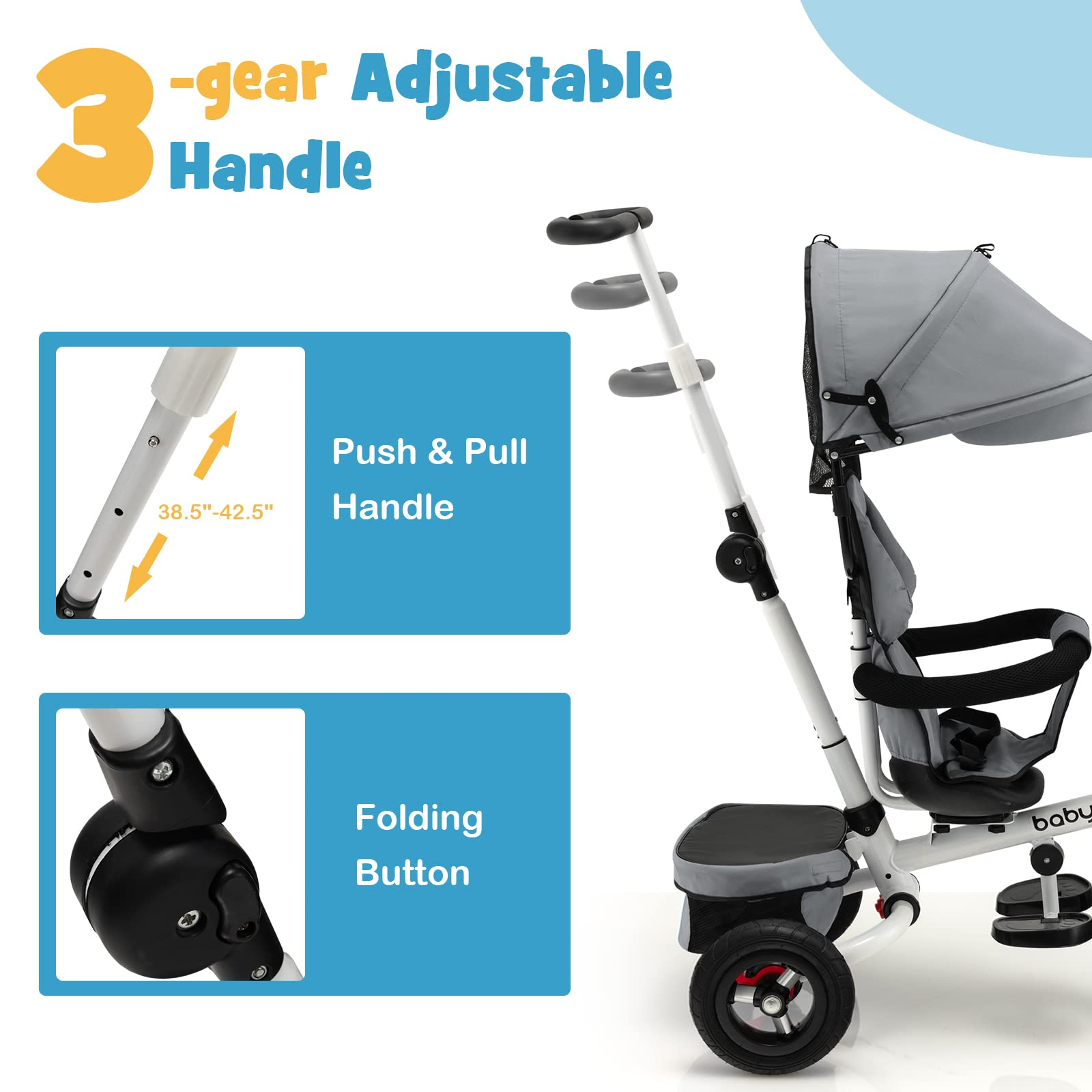 Costzon 4 in 1 trike online