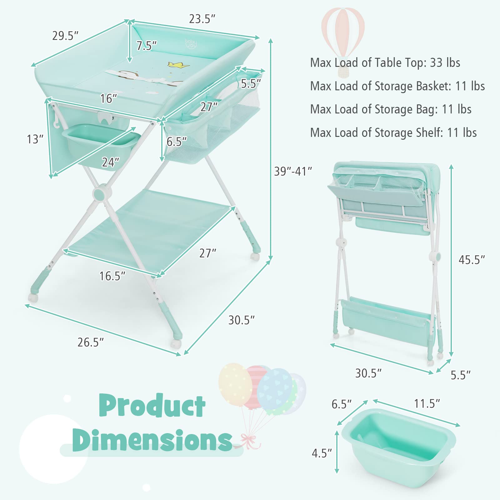 Costzon Baby Changing Table