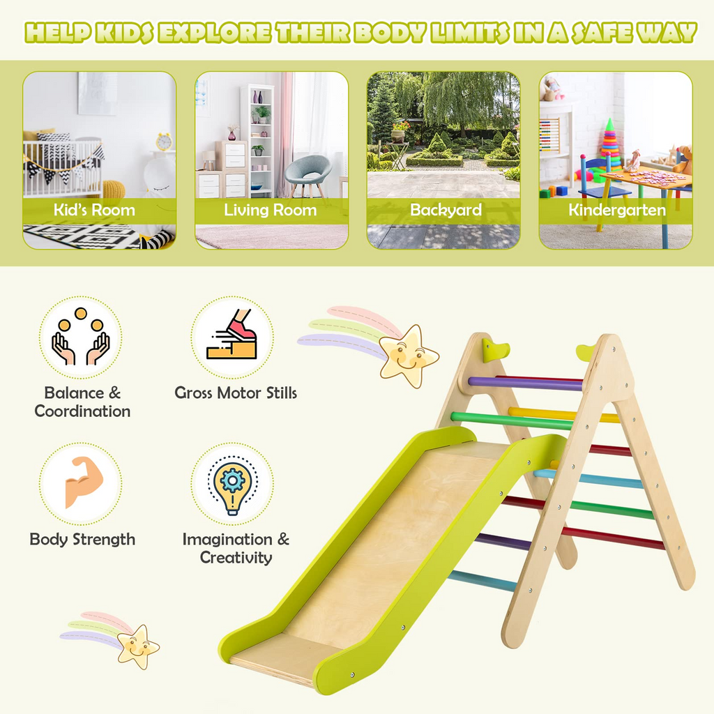 Costzon Wooden Climbing Toys for Toddlers