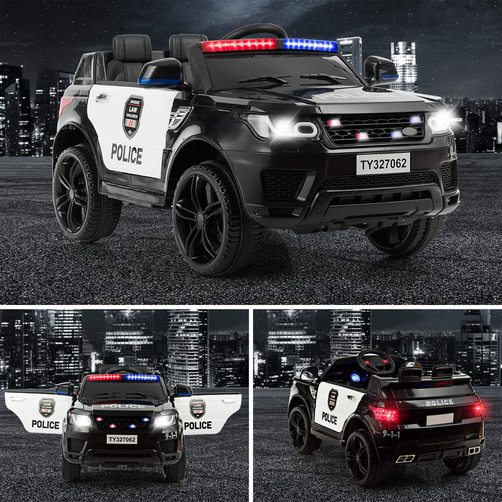 12V Battery Powered Police SUV Vehicle - Costzon