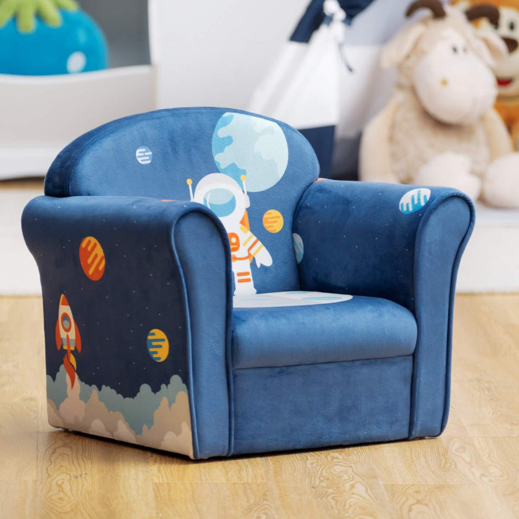 Children Armrest Chair with Pattern, Spaceman - Costzon