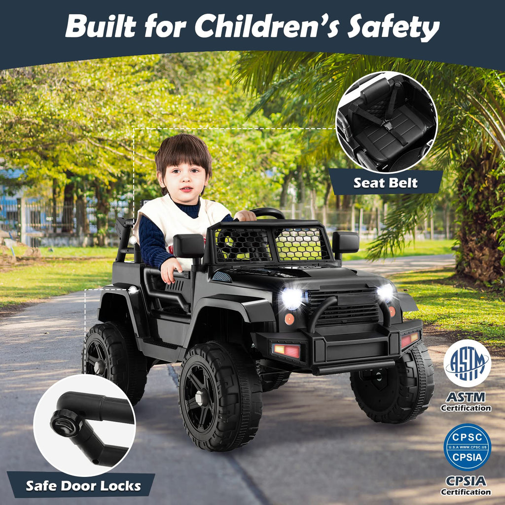12V Battery Powered Truck Vehicle, Electric Car for Kids - Costzon
