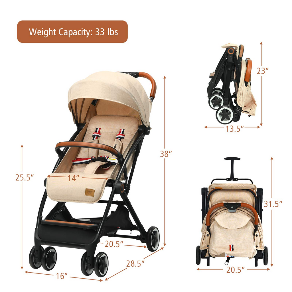  Compact Toddler Travel Stroller for Airplane - Costzon