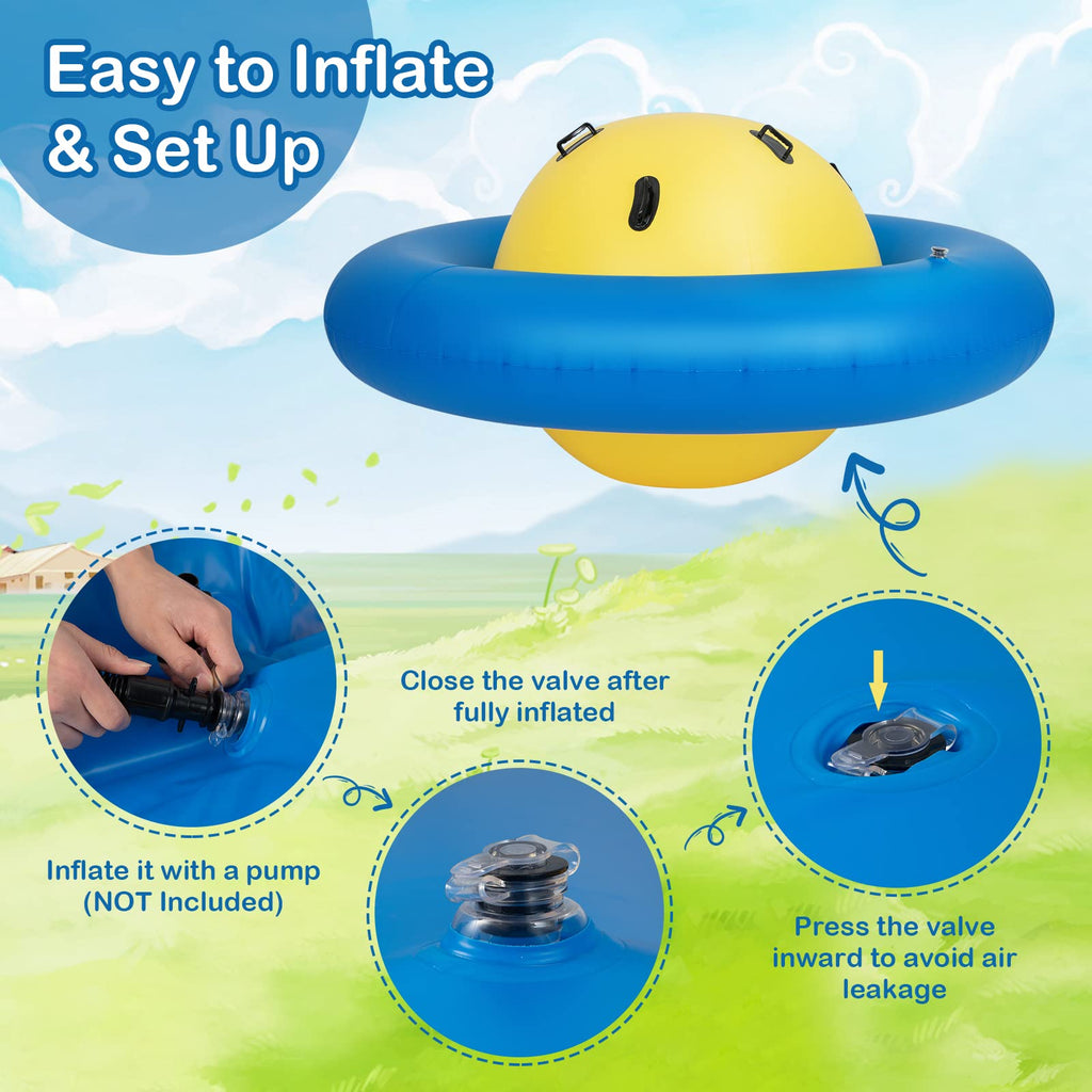 Costzon Giant Inflatable Dome Rocker Bouncer, Blow Up Rocking Ball Pla ...