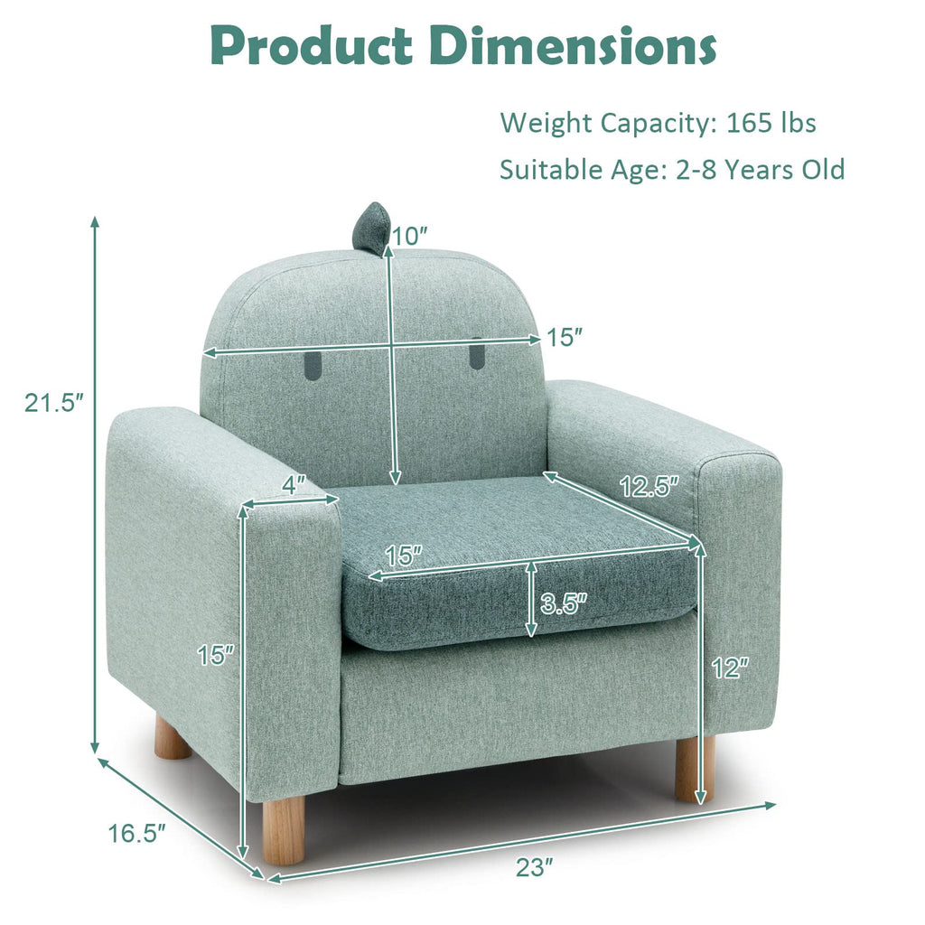 Cute Kids Sofa,Green - Costzon