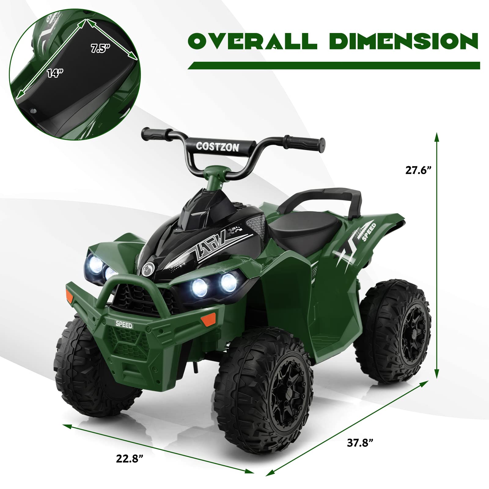 2V Battery Powered Electric Vehicle - Costzon