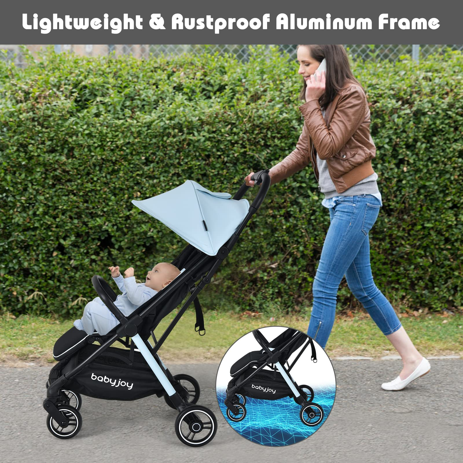 BABY JOY Lightweight Baby Stroller Compact Travel Stroller for