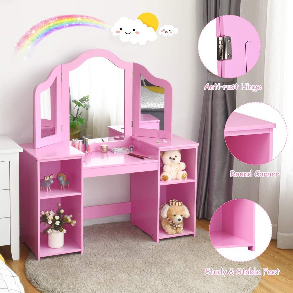 Princess Makeup Dressing Table - Costzon