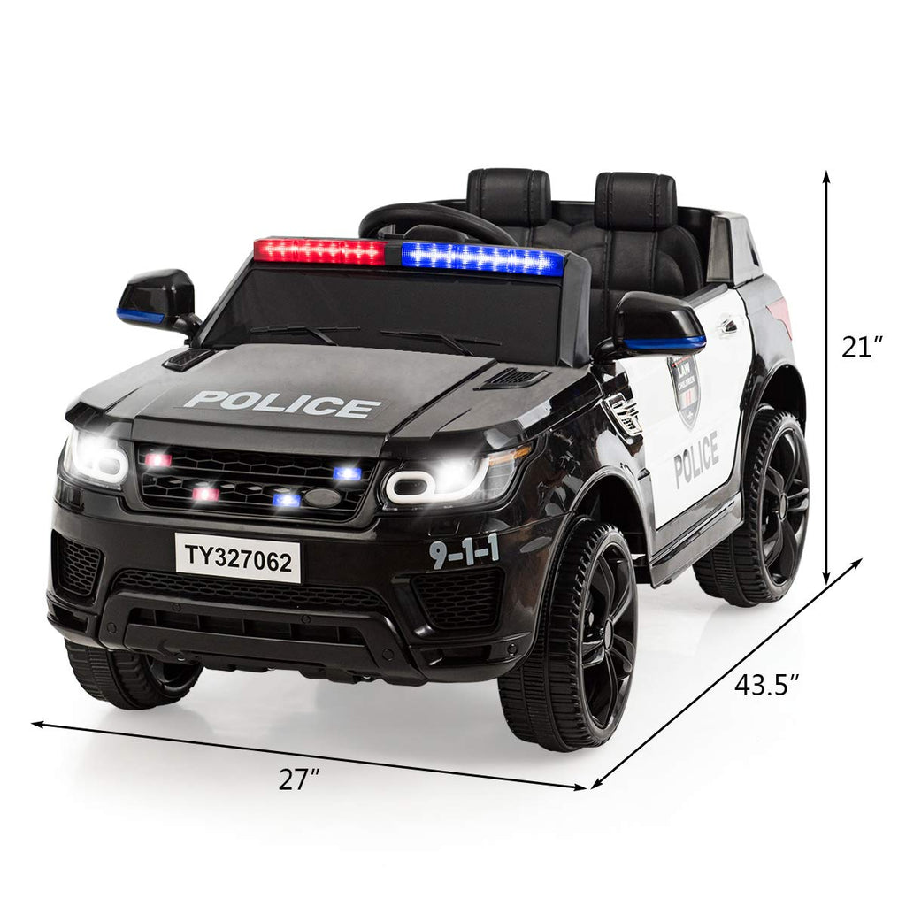 12V Battery Powered Police SUV Vehicle - Costzon