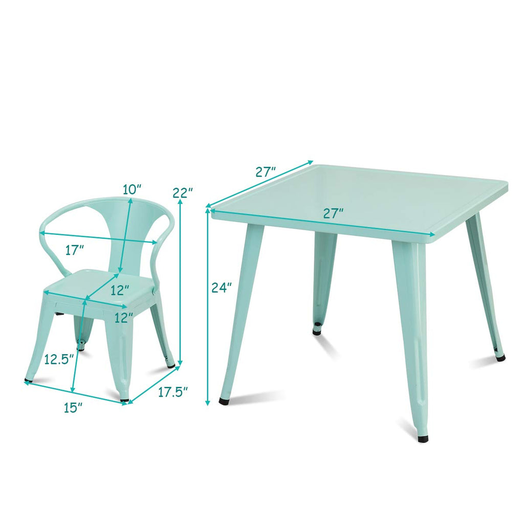 Kids Table and 2 Chair Set - Costzon