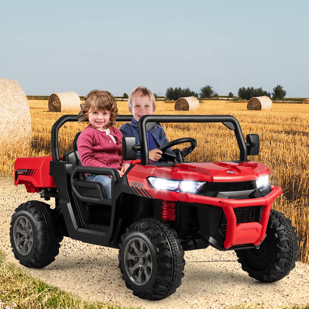 2-Seater Ride on Car, Dump Truck w/ Remote Control - Costzon