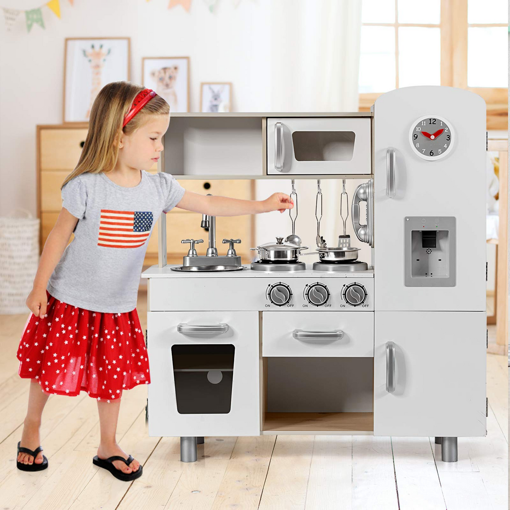 Wooden Pretend Cooking Playset  - Costzon