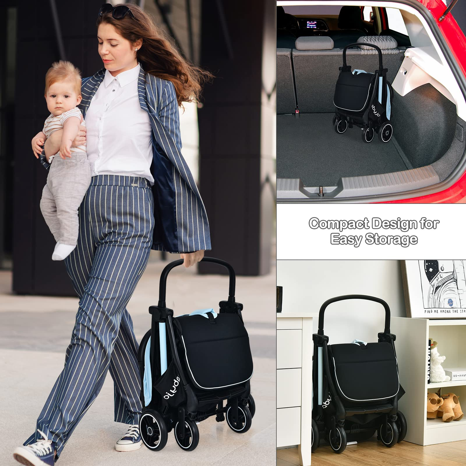 BABY JOY Lightweight Baby Stroller Compact Travel Stroller for