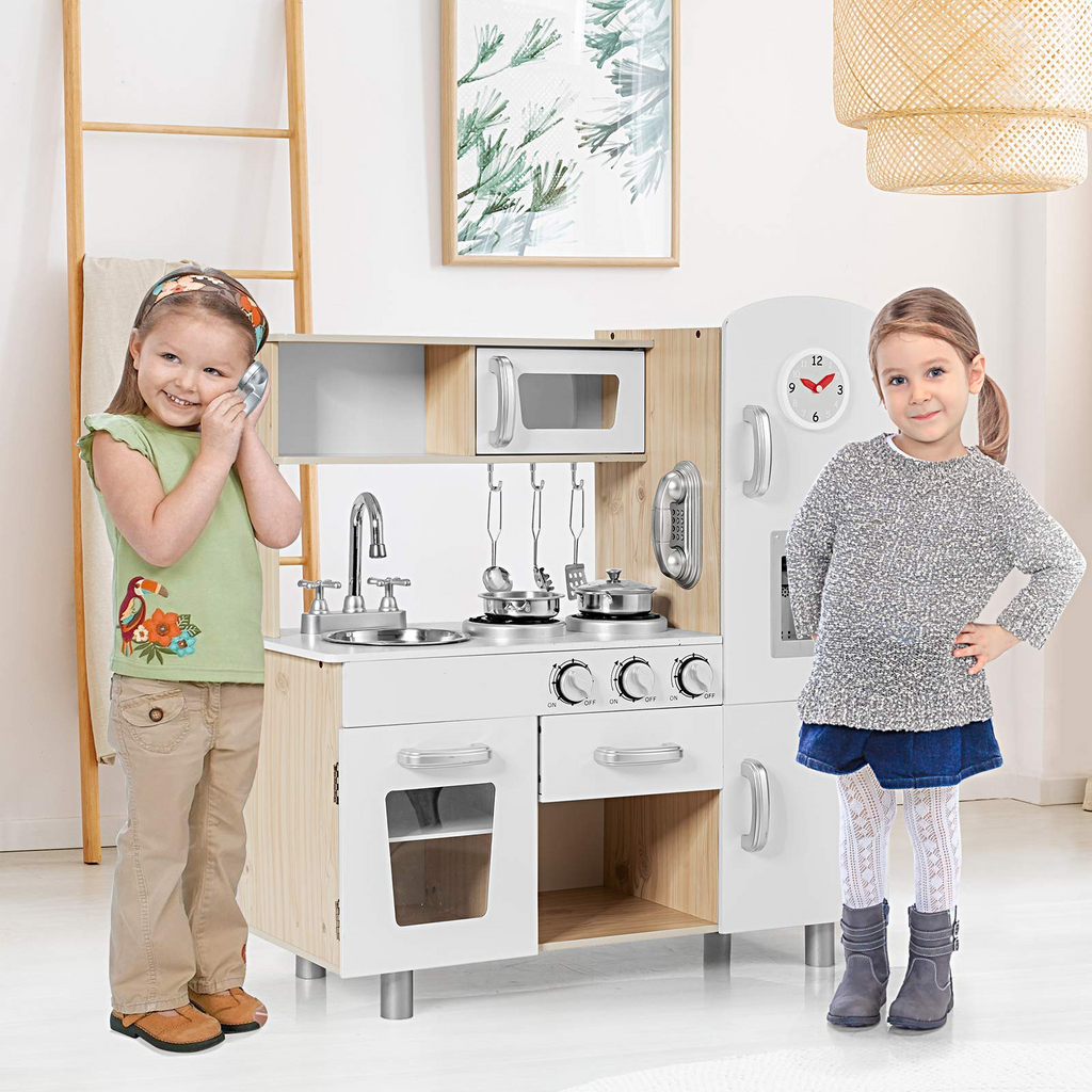Wooden Pretend Cooking Playset  - Costzon