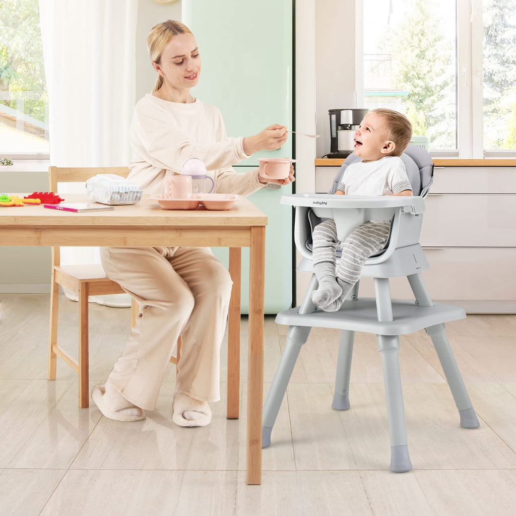 Baby High Chair, 8 in 1 Convertible Highchair for Babies & Toddlers - Costzon