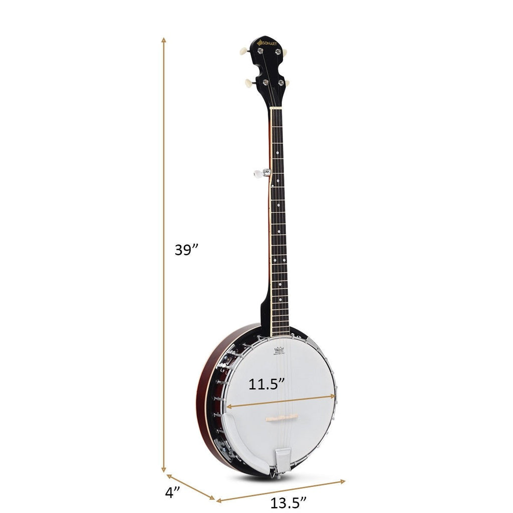 Costzon 5-String Banjo 24 Bracket with Geared 5th Tuner and Mid-range Closed Handle (41.5 IN) - costzon