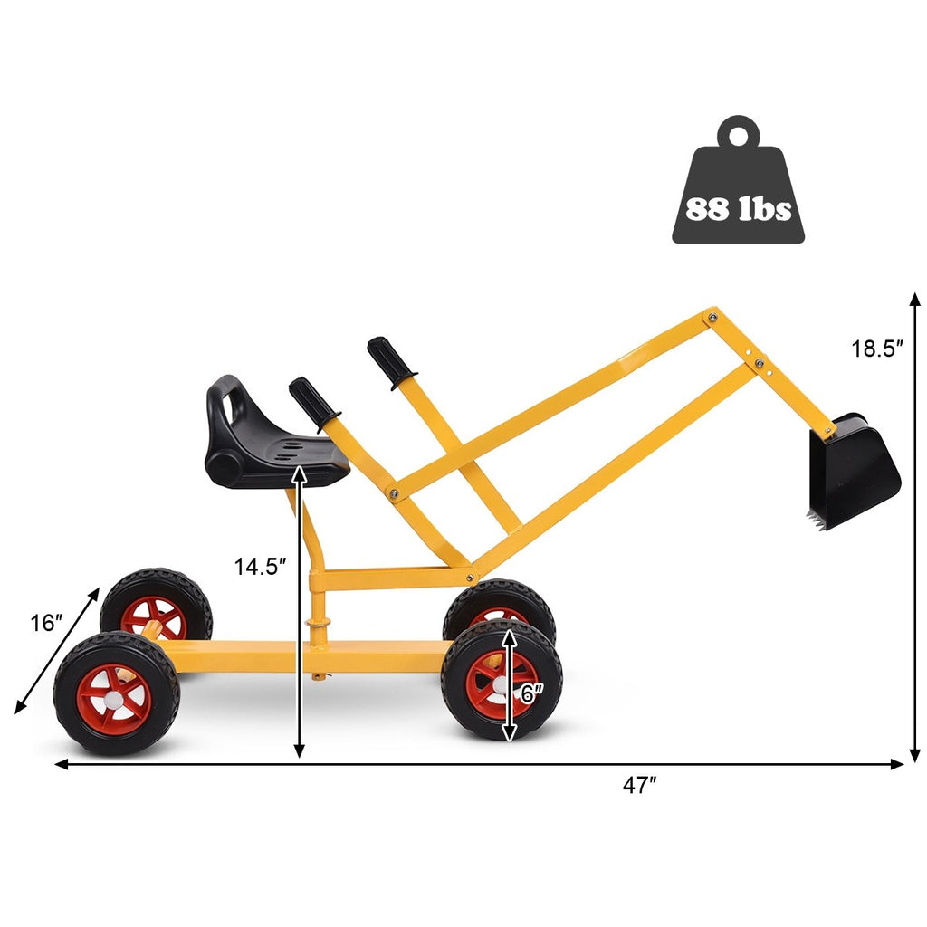 Kids Ride On Sand Digger with Wheels - costzon