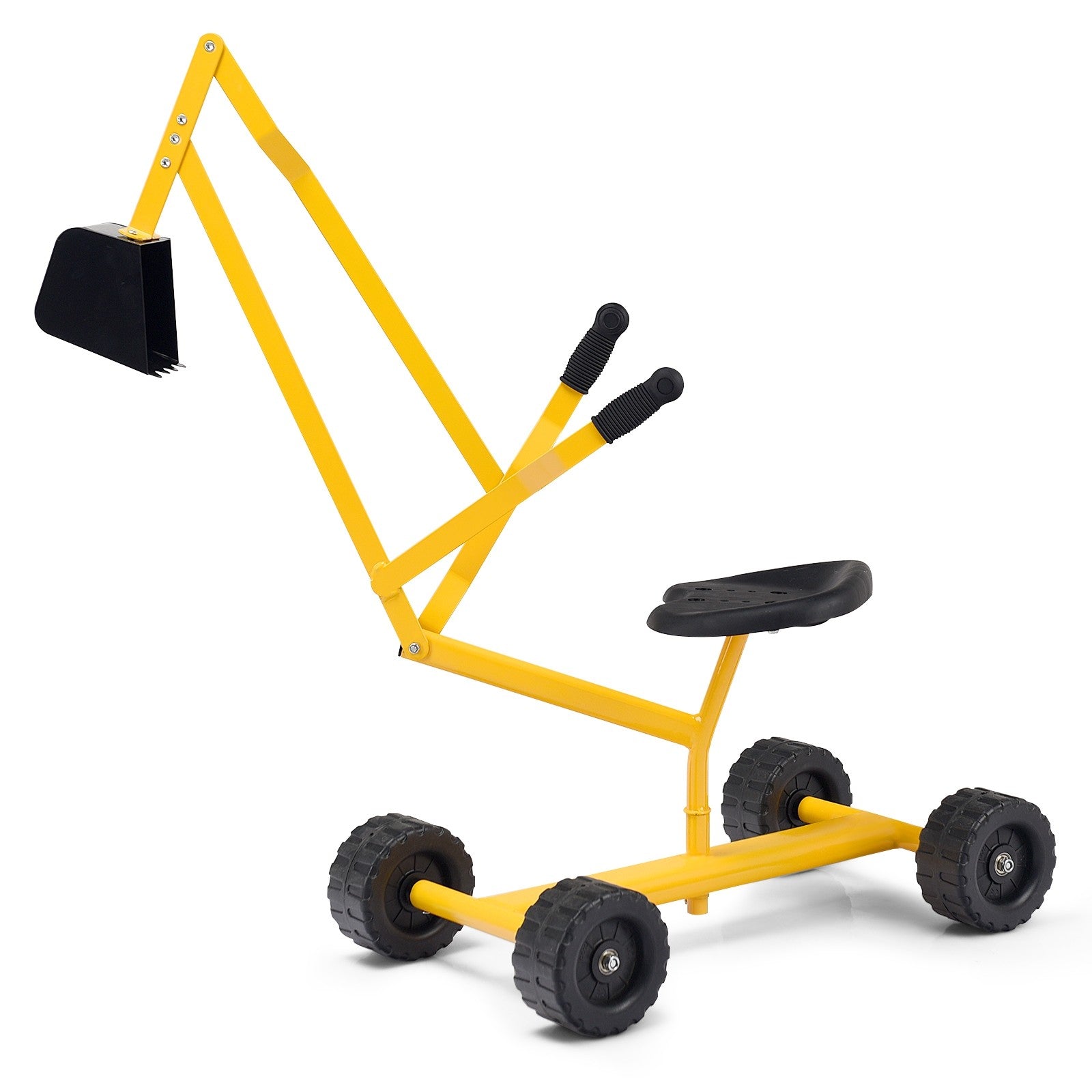 Ride on Digger Wheels Heavy Duty Steel Digging Scooper Excavator Crane