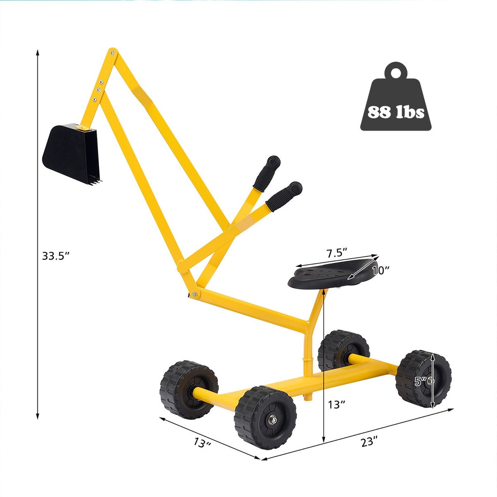 Kids Ride on Sand Digger with Wheels - costzon