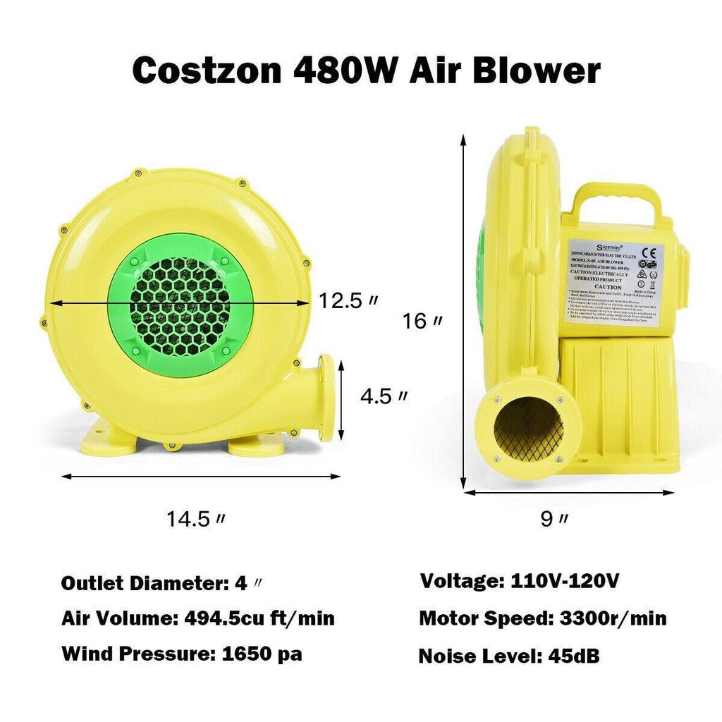 Air Blower, Pump Fan Commercial Inflatable Bouncer Blower - costzon